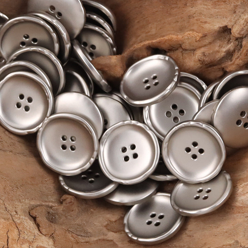 Golden Irregular Bowl-Shaped Metal Buttons for Coats and Suits - 10pcs - Lots of Buttons