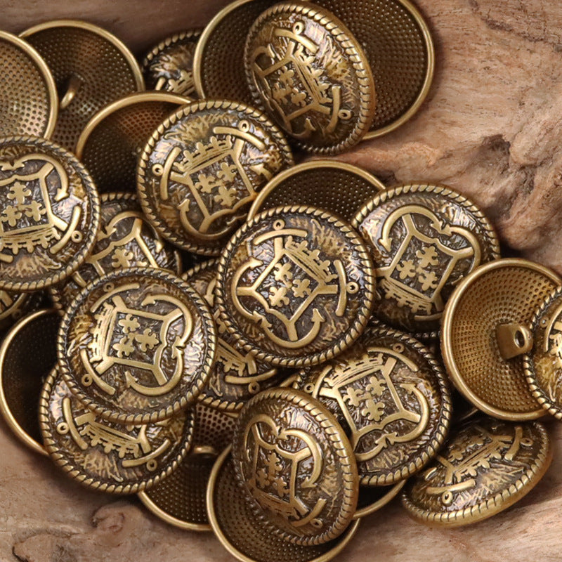 Anchor Hook Metal Buttons for College Style Suits JK Uniforms 10pcs - Lots of Buttons