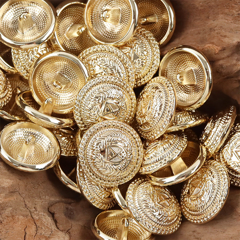 Metal Shank Buttons for Retro British College School Uniform 10pcs - Lots of Buttons