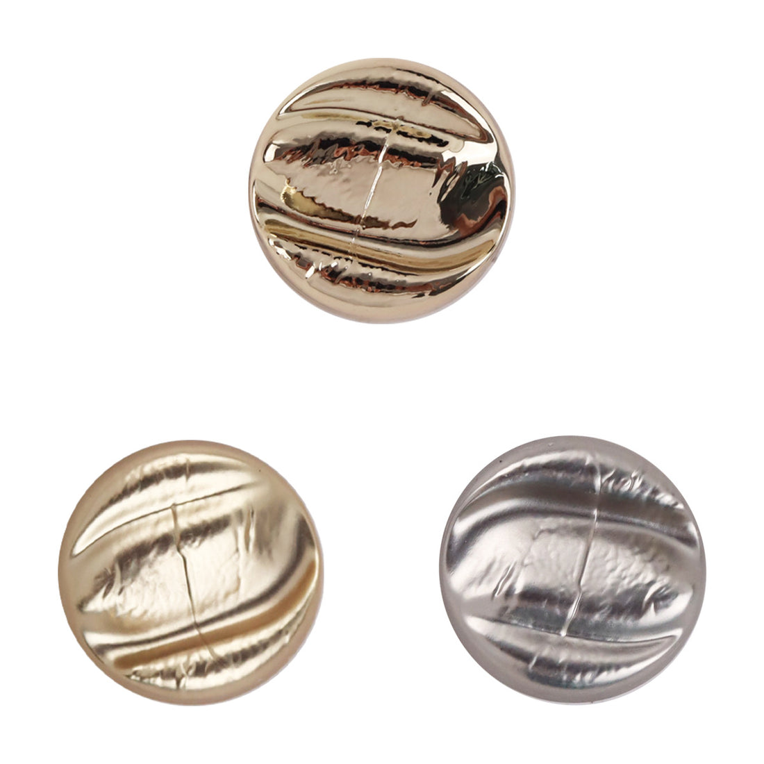 Rose Gold Irregular Metal Shank Buttons for Retro Winter Dresses 10pcs - Lots of Buttons