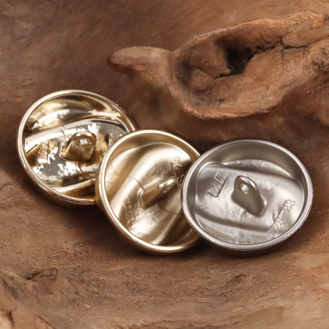 Rose Gold Irregular Metal Shank Buttons for Retro Winter Dresses 10pcs - Lots of Buttons