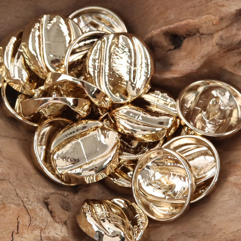 Rose Gold Irregular Metal Shank Buttons for Retro Winter Dresses 10pcs - Lots of Buttons