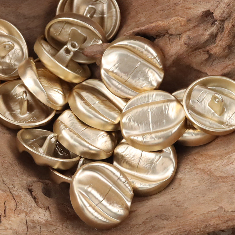 Rose Gold Irregular Metal Shank Buttons for Retro Winter Dresses 10pcs - Lots of Buttons