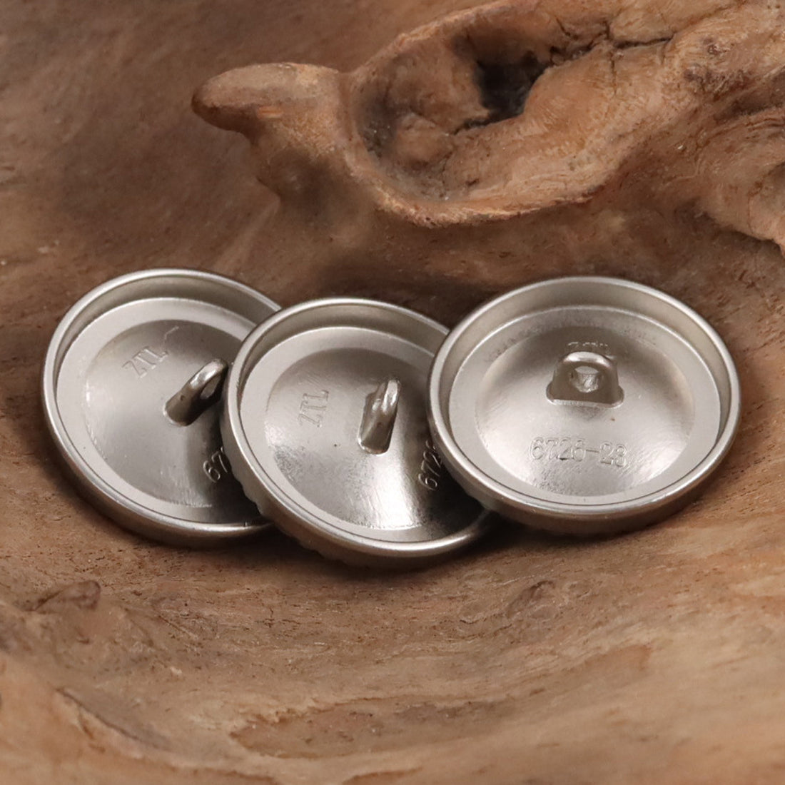 Threaded Silver Lacquered Metal Buttons for Women's Woolen Coats,10pcs - Lots of Buttons