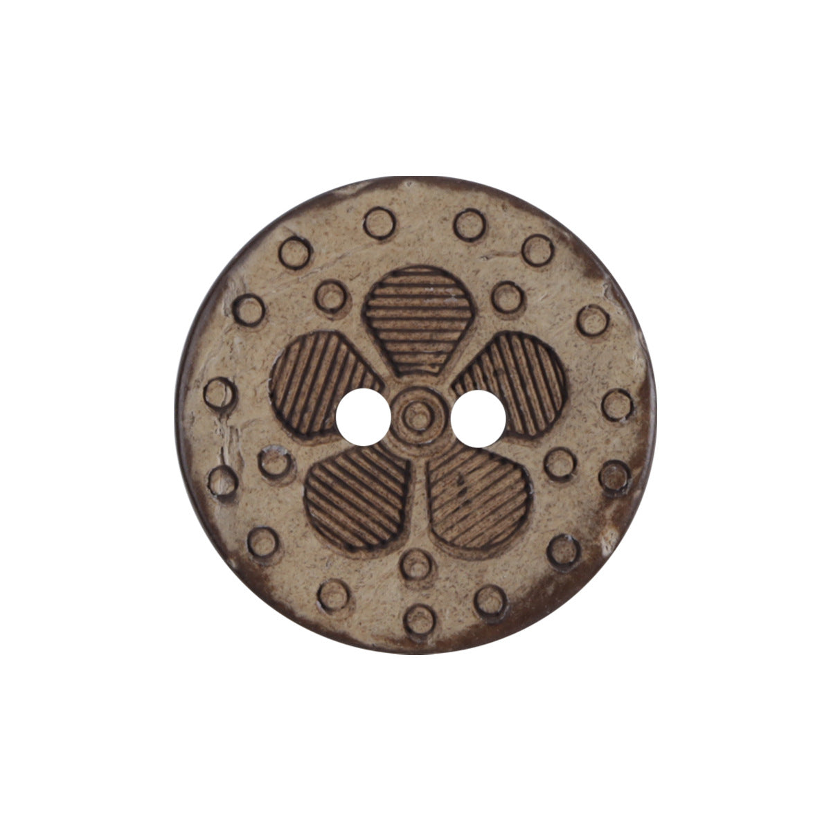 Black Coffee 4-Hole Natural Coconut Shell Buttons 100pcs - Lots of Buttons