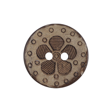 Black Coffee 4-Hole Natural Coconut Shell Buttons 100pcs - Lots of Buttons