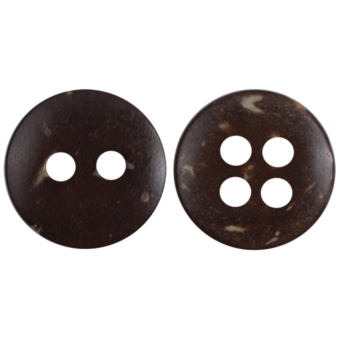 Round Dark Brown Coconut Shell DIY Decorative Buttons 60 Pack - Lots of Buttons