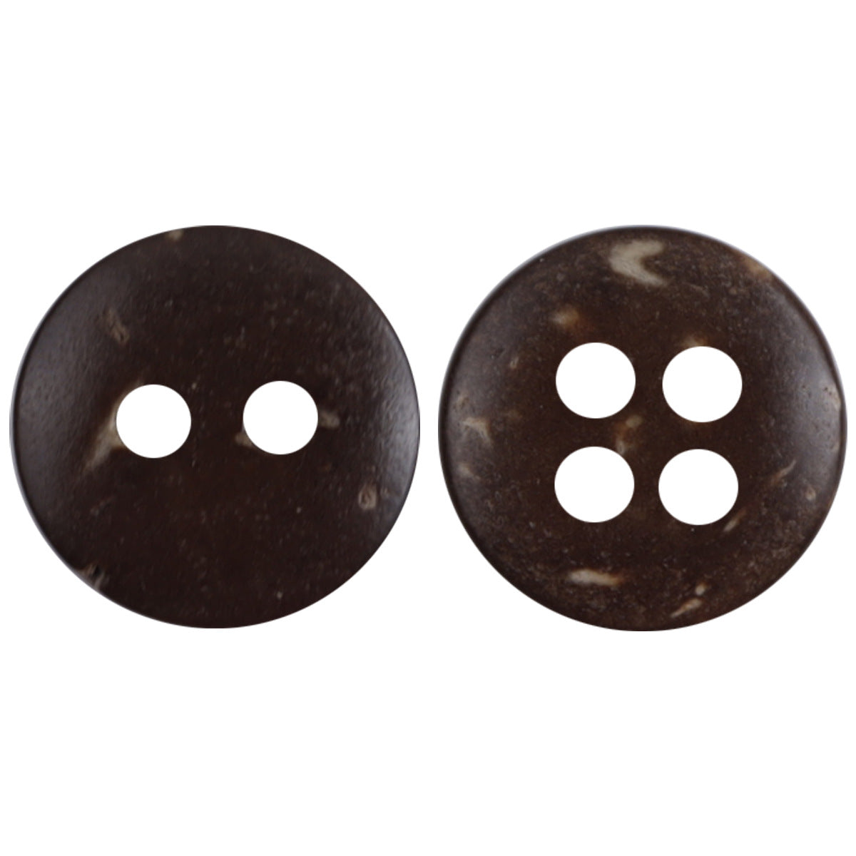 Round Dark Brown Coconut Shell DIY Decorative Buttons 60 Pack - Lots of Buttons