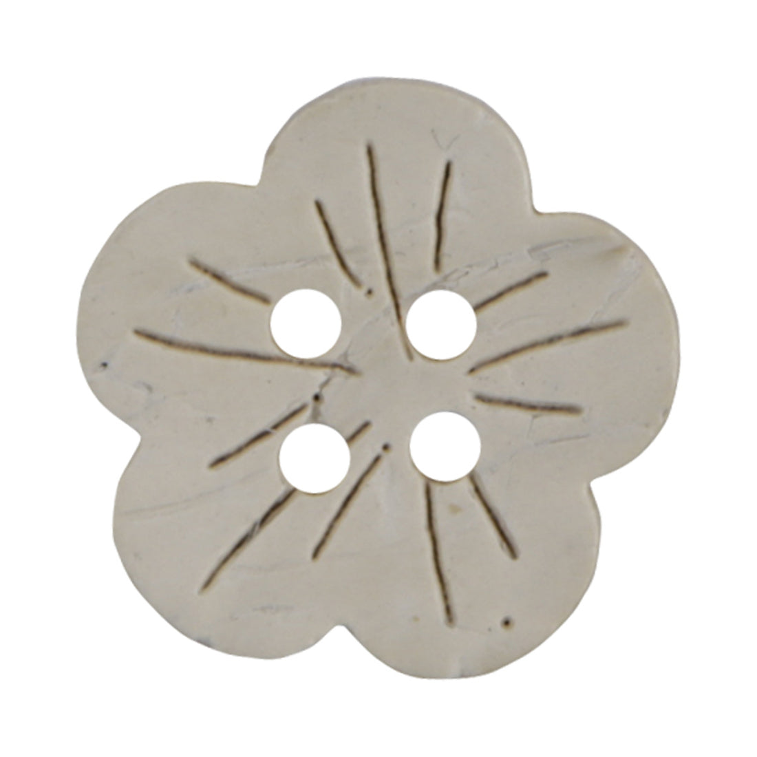 Beige Small Flower Natural Coconut Shell Buttons for Baby Clothing 50pcs - Lots of Buttons