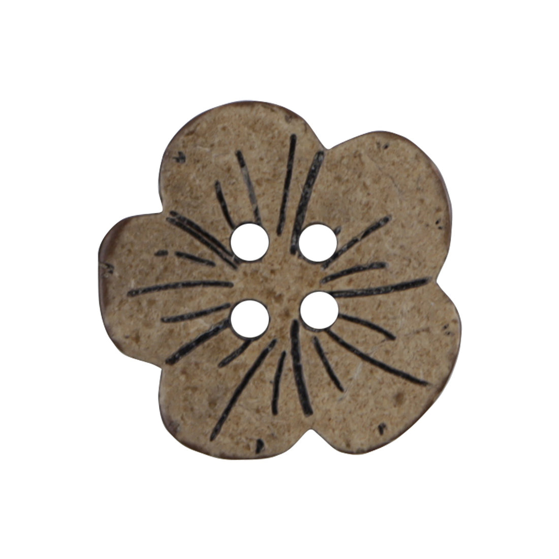 Natural Coconut Cute Flower Children Flat Buttons,20pcs 