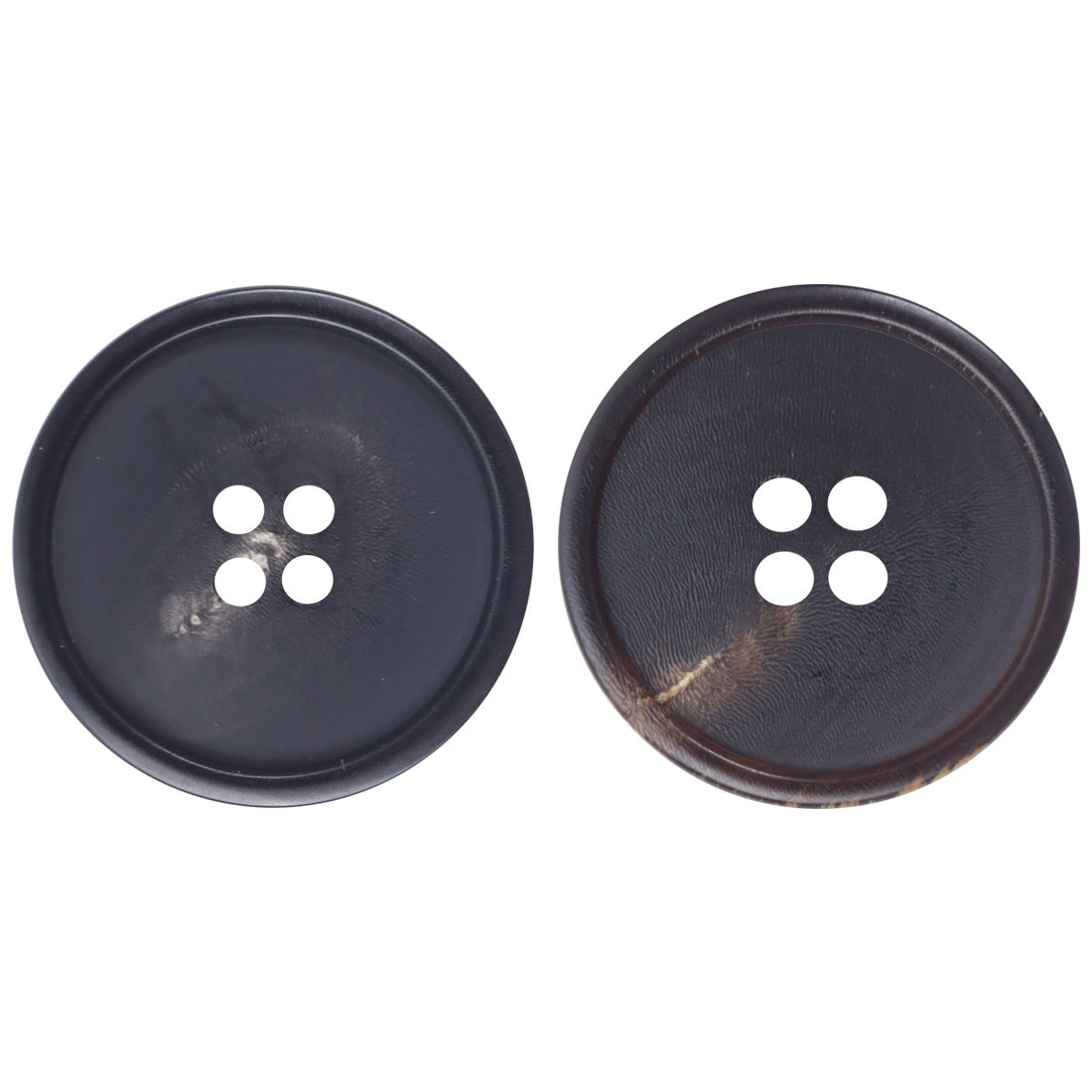 Matte Black Coffee-Colored Natural Horn Buttons for Winter Suits Pants 10pcs - Lots of Buttons