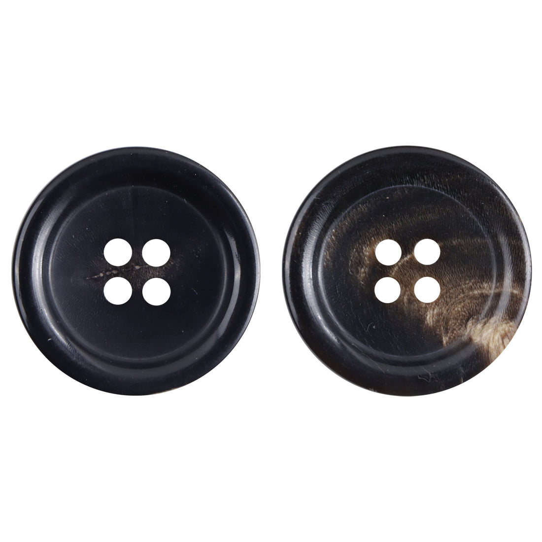 Natural Black Real Horn Buttons for Luxurious Winter Suits 10pcs - Lots of Buttons