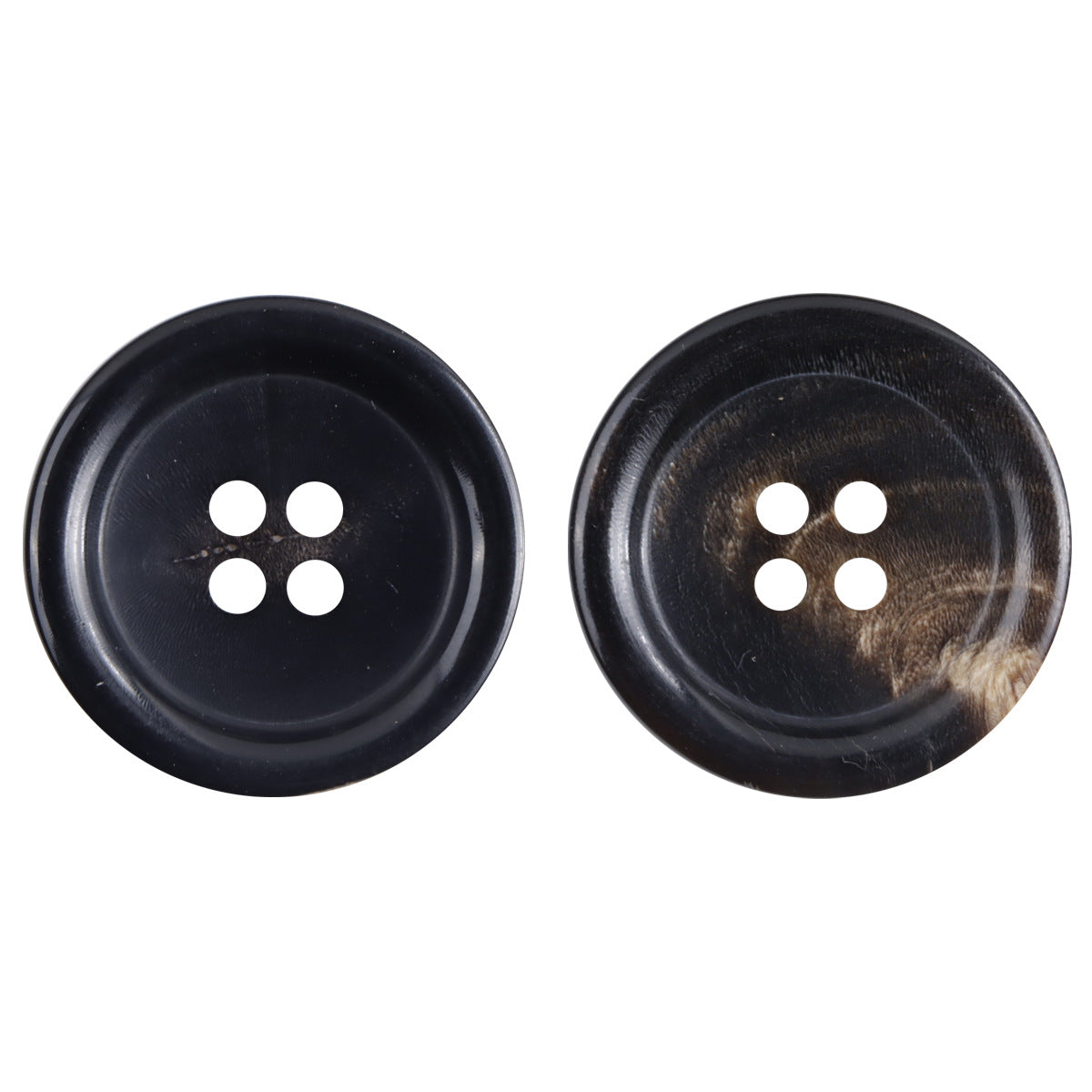 Natural Black Real Horn Buttons for Luxurious Winter Suits 10pcs - Lots of Buttons