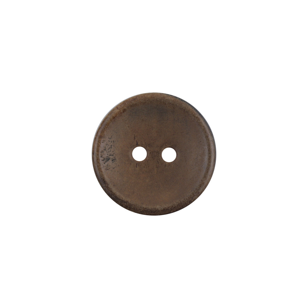 20mm Vintage Burnt Yellow Round Two-Hole Real Horn Buttons 10pcs - Lots of Buttons