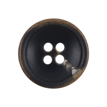 21mm Vintage Bowl-Shaped Natural Black Horn Buttons 10pcs - Lots of Buttons