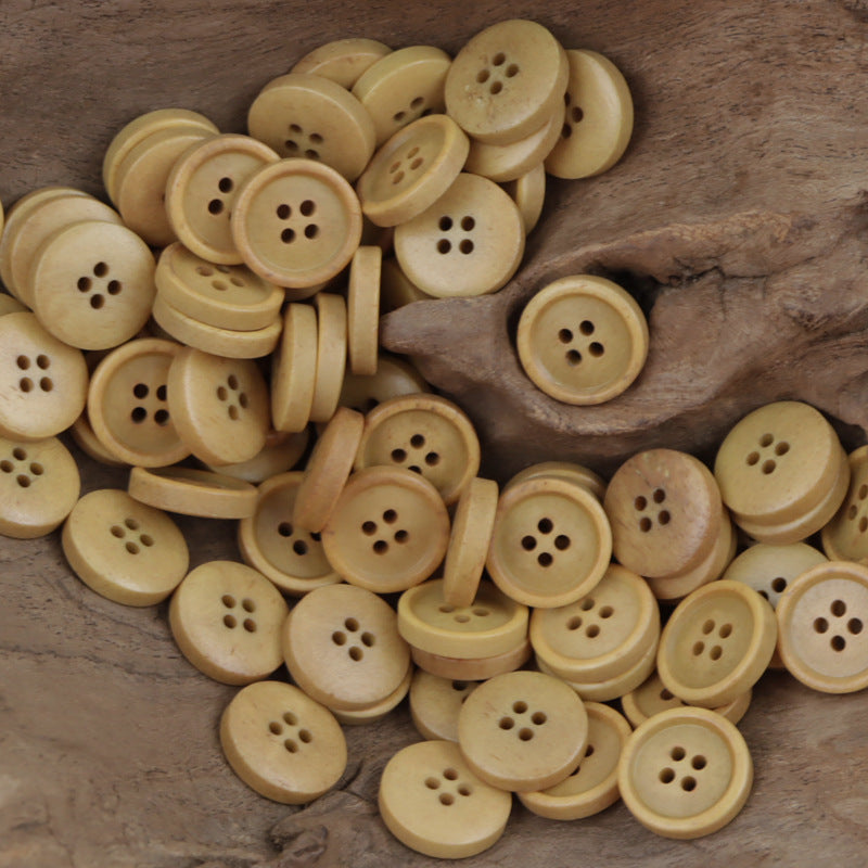 11.5mm Burnt Natural Bovine Bone Buttons for Spring Linen Shirts 10pcs - Lots of Buttons