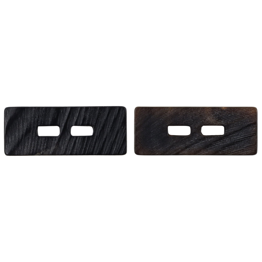 Vintage Rectangular Natural Black Real Horn Two-Hole Toggle Buttons,10PCS - Lots of Buttons