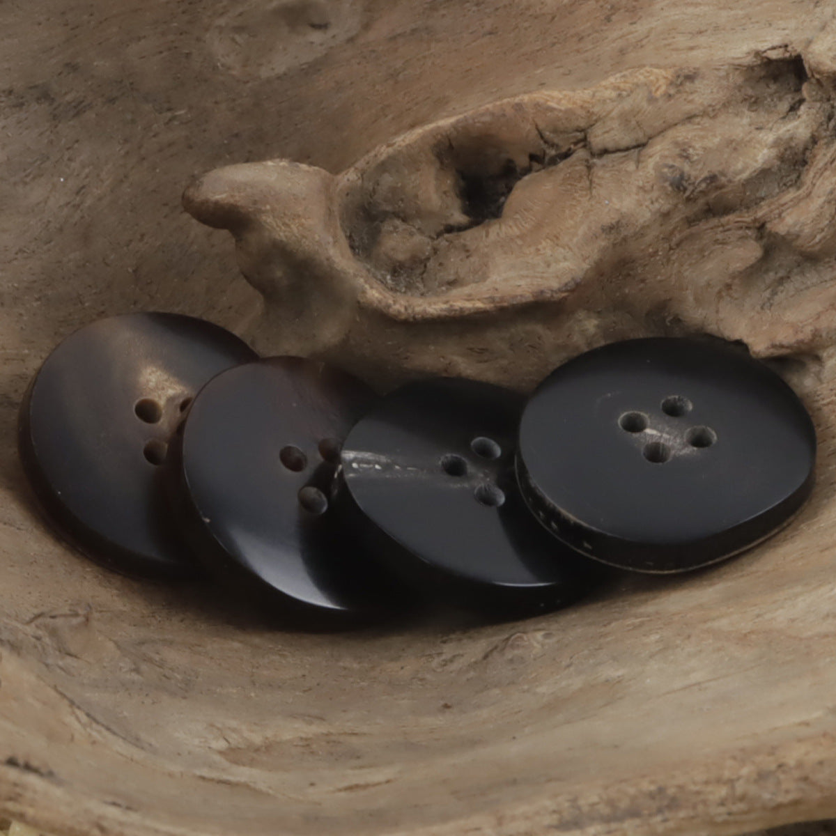 Vintage Irregular Wide-Edged Natural Real Horn Buttons,10PCS - Lots of Buttons