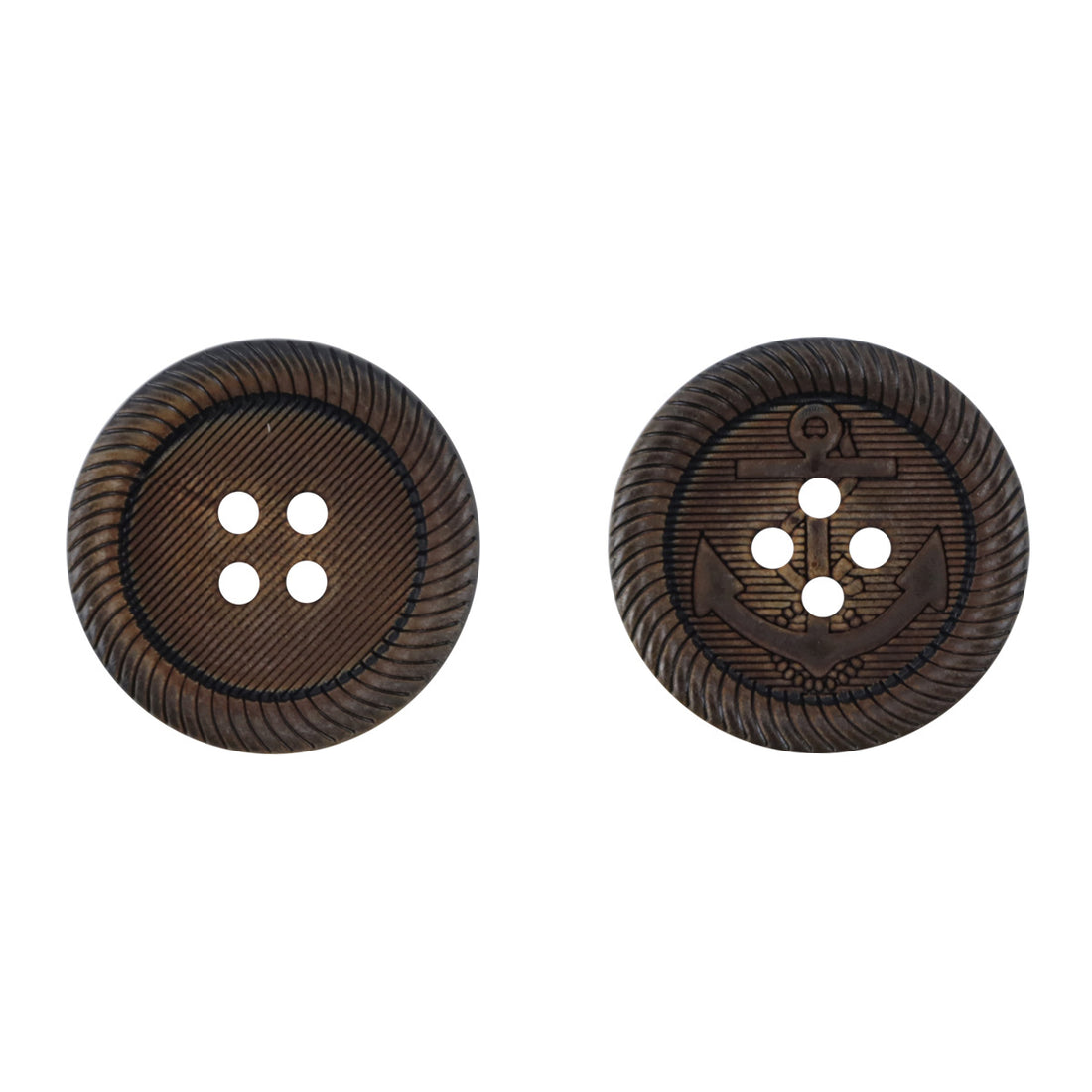Vintage Burnt Yellow Anchor Horn Buttons for Leather Jackets 10pcs - Lots of Buttons