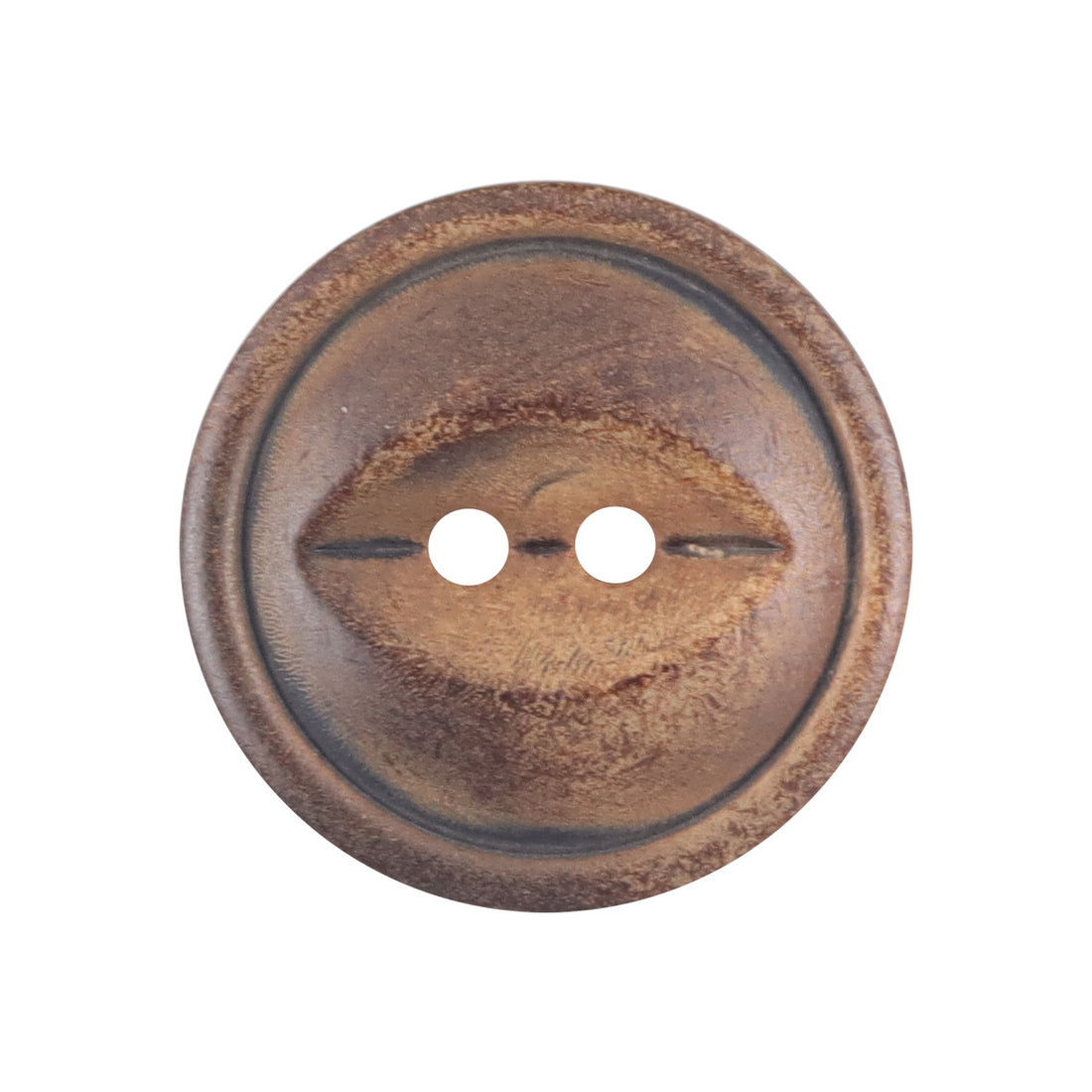 Retro Burnt Yellowish Natural Fish-Eye Horn Buttons 10pcs - Lots of Buttons