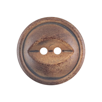 Retro Burnt Yellowish Natural Fish-Eye Horn Buttons 10pcs - Lots of Buttons