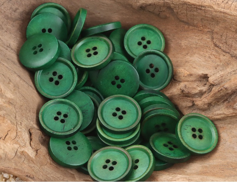 Vintage Round 4-Hole Natural Bone Buttons,10pcs - Lots of Buttons
