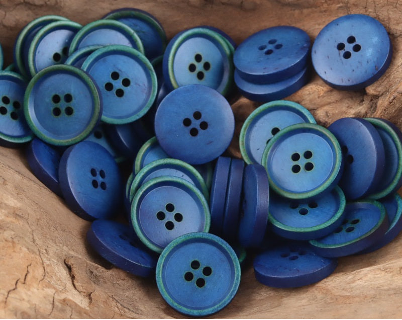 Vintage Round 4-Hole Natural Bone Buttons,10pcs - Lots of Buttons