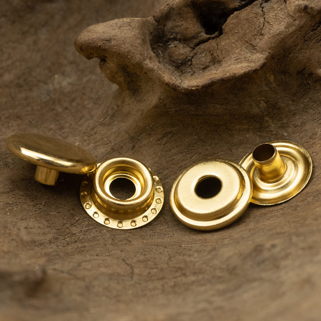 Flat Brass Snap Fasteners for Leather Jackets,Windbreakers,20PCS - Lots of Buttons
