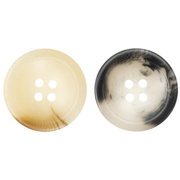 15-25mm Beveled Bowl-Shaped Dark Gray Resin Coat Buttons 30pcs - Lots of Buttons