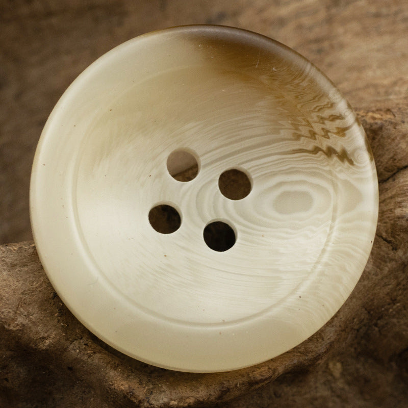 15-25mm Beveled Bowl-Shaped Dark Gray Resin Coat Buttons 30pcs - Lots of Buttons