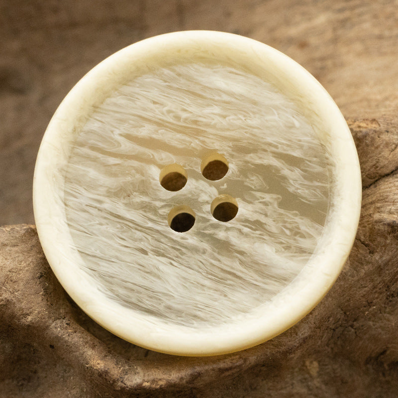 15-30mm Beveled Wood Grain Resin Buttons Yellow, Black and Khaki 60 Pack - Lots of Buttons