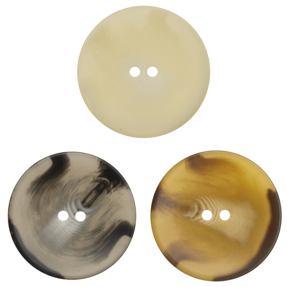 Bowl-Shaped Two-Hole Resin Buttons for Coat Jacket 30PCS - Lots of Buttons