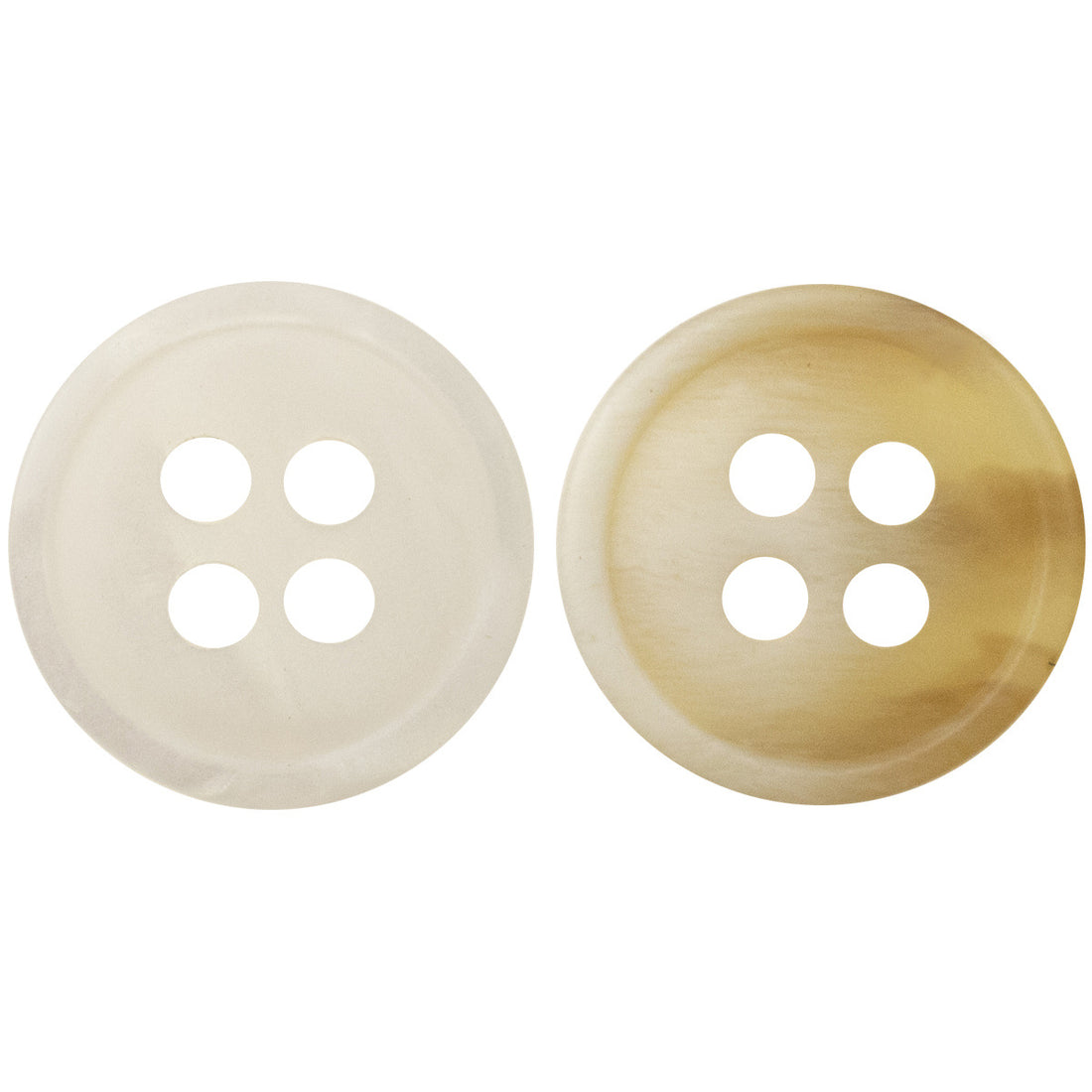 11.5mm White Khaki Imitation Wood Grain Resin Buttons 50pcs - Lots of Buttons