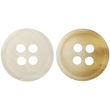 11.5mm White Khaki Imitation Wood Grain Resin Buttons 50pcs - Lots of Buttons