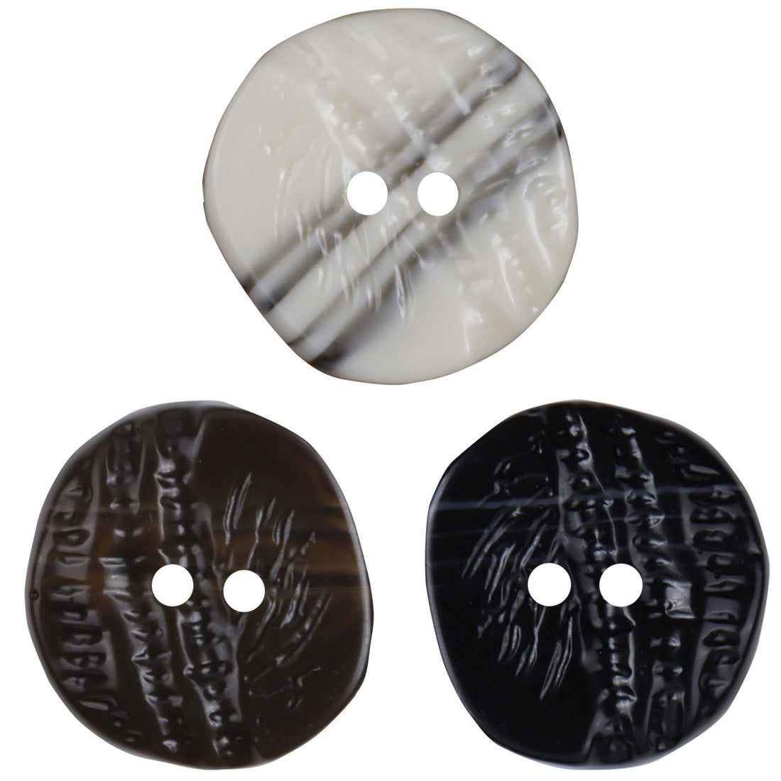 Uneven-Surfaced Palm Tree Graphic 2 Hole Resin Coat Buttons 30PCS - Lots of Buttons