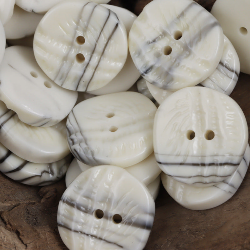 Uneven-Surfaced Palm Tree Graphic 2 Hole Resin Coat Buttons 30PCS - Lots of Buttons