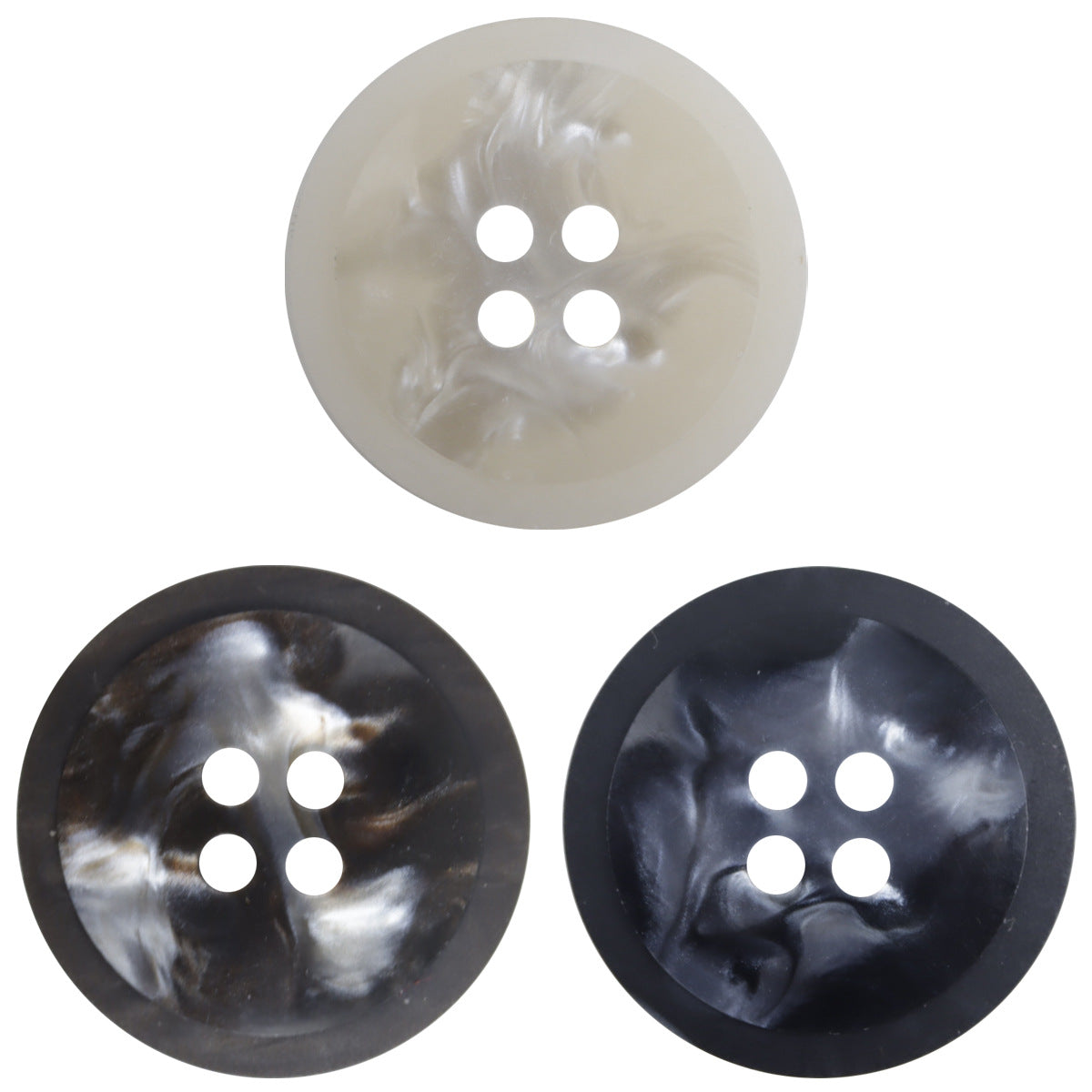 Industrial Round Resin Buttons for Edgy Fashion Dark Hoodies 30pcs - Lots of Buttons