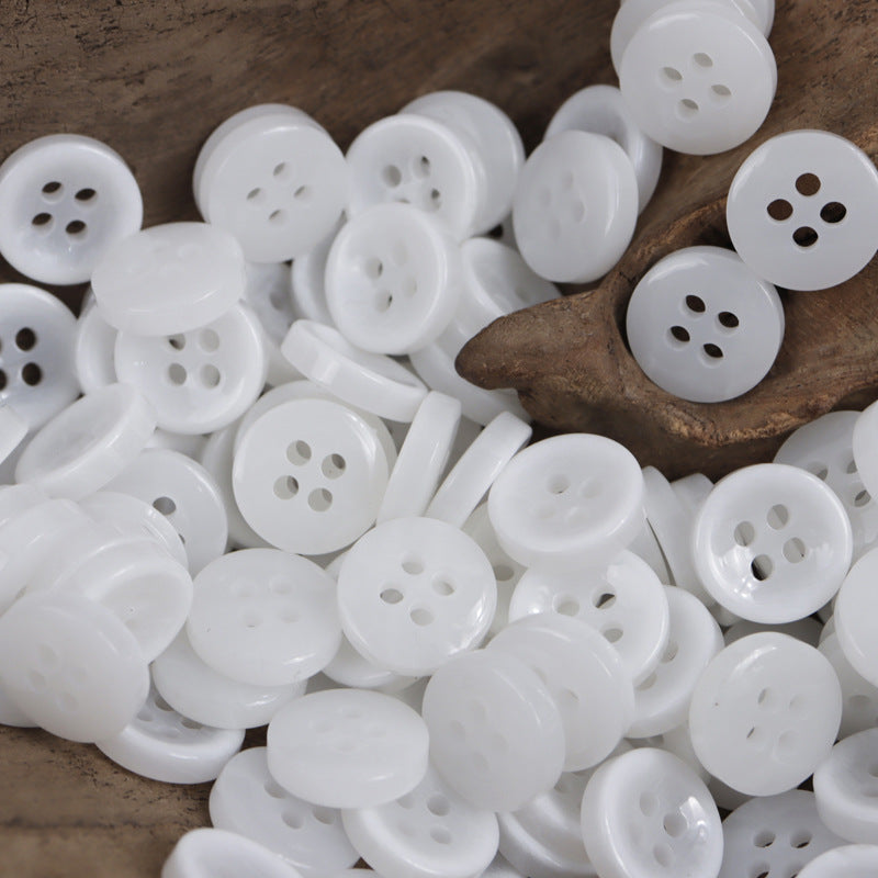 Round 4 Hole Gradient Imitation Shell Resin Buttons,90 Pack - Lots of Buttons