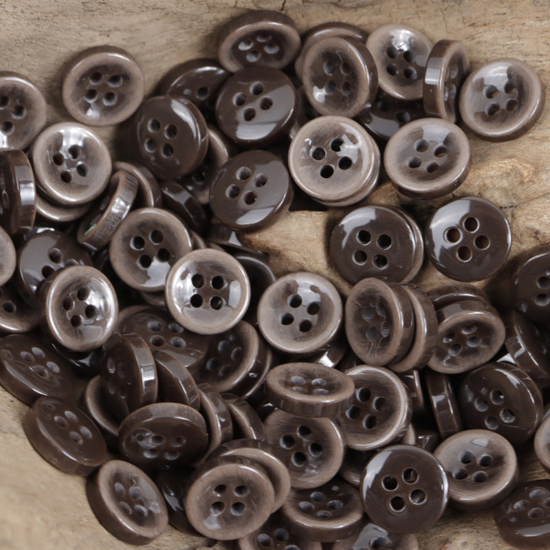 Round 4 Hole Gradient Imitation Shell Resin Buttons,90 Pack - Lots of Buttons