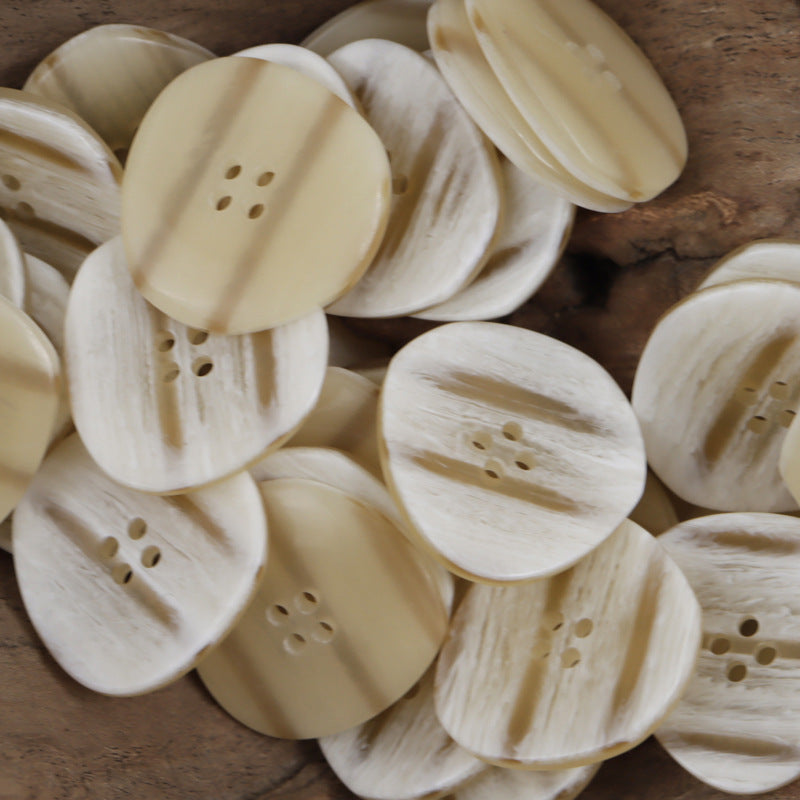 Irregular Gradient Imitation Wood Grain Resin Buttons for Coats,20pcs - Lots of Buttons