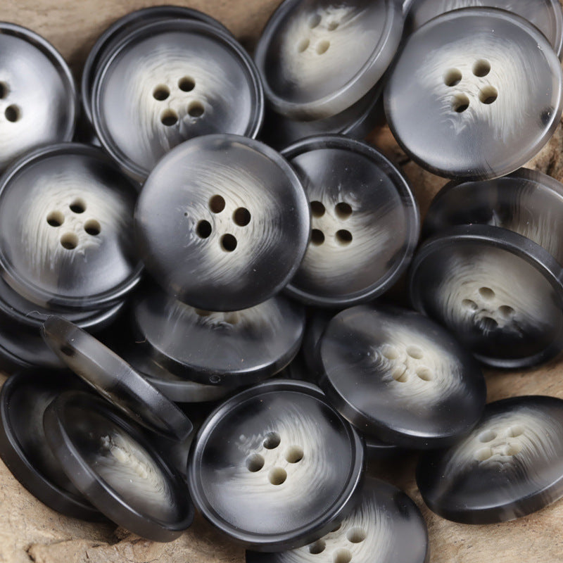 15-25mm Khaki Black-Gray Resin Buttons for Casual Pants 40 Pack - Lots of Buttons