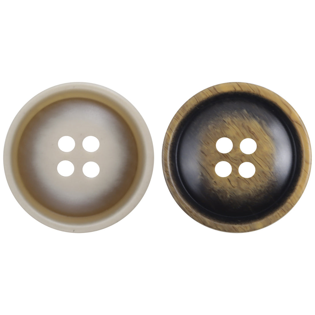 15mm-28mm Khaki Coffee Moonlight Pattern Resin Buttons 40pcs - Lots of Buttons