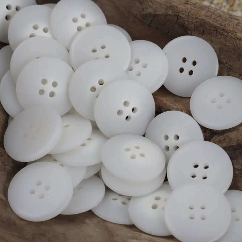 White Khaki Brown Black Gradient Center-Whitened Resin Buttons 40 Pack - Lots of Buttons