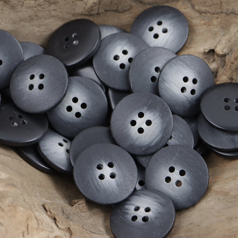 White Khaki Brown Black Gradient Center-Whitened Resin Buttons 40 Pack - Lots of Buttons