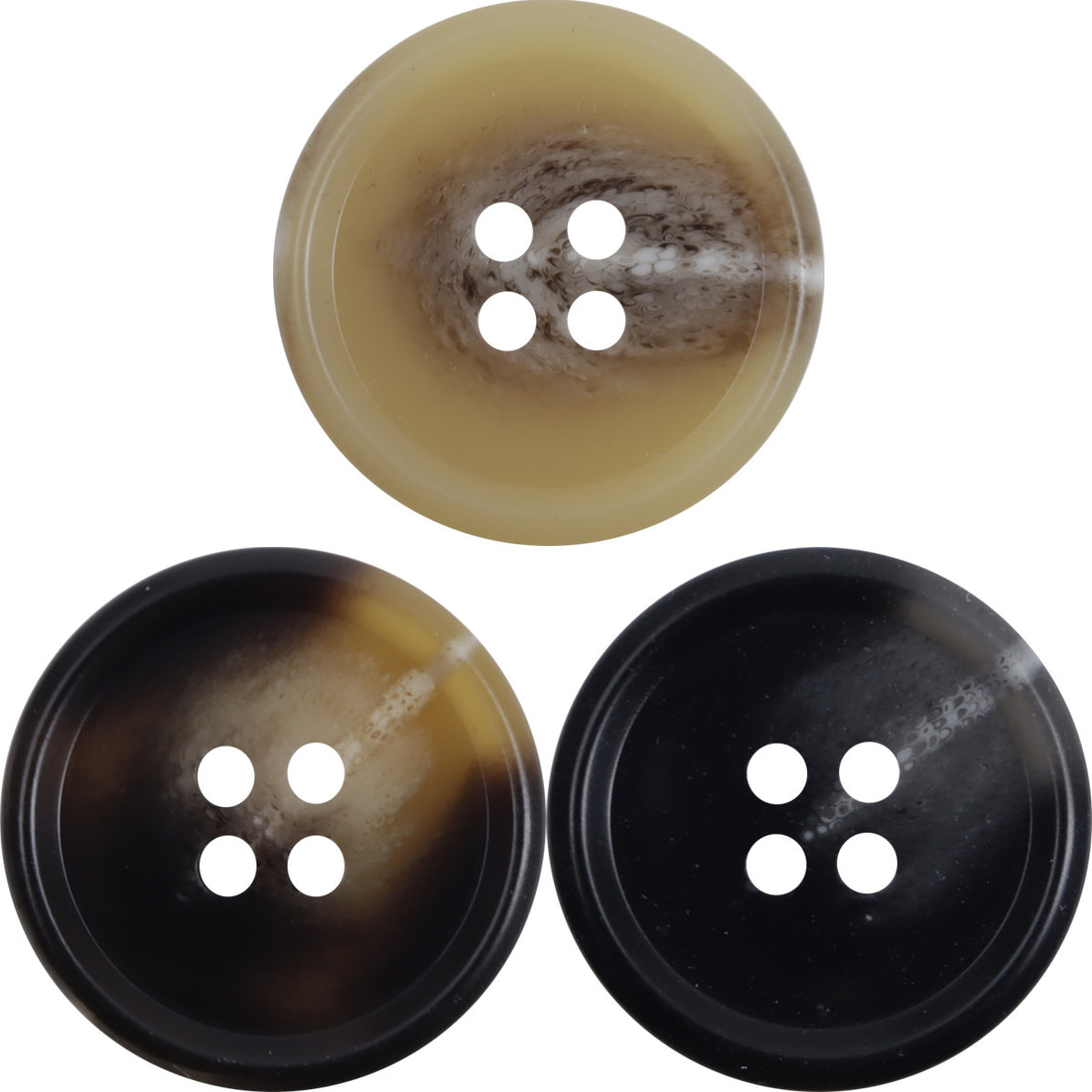 15-25mm Khaki, Coffee Black Resin Buttons Meteor Flying 20pcs - Lots of Buttons