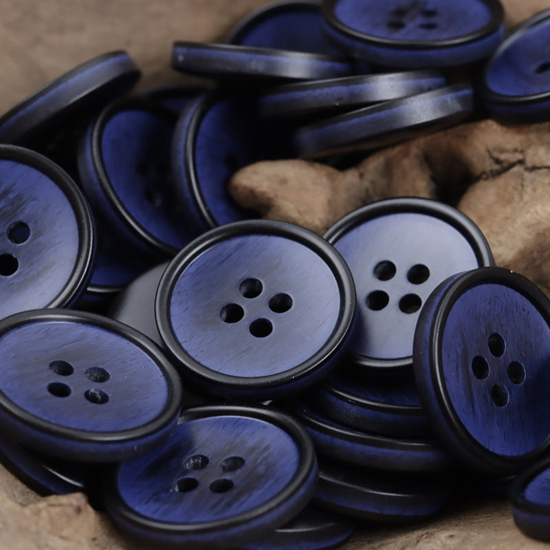 Gradient Blue Resin Buttons for Commuter Suit Workwear 30pcs