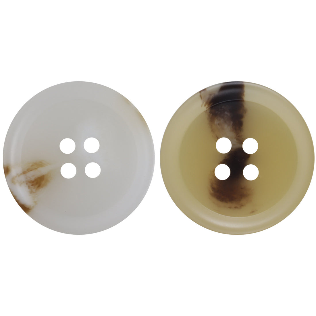 15-25mm White Beige Round Resin Buttons for Casual Jackets 40 Pack - Lots of Buttons