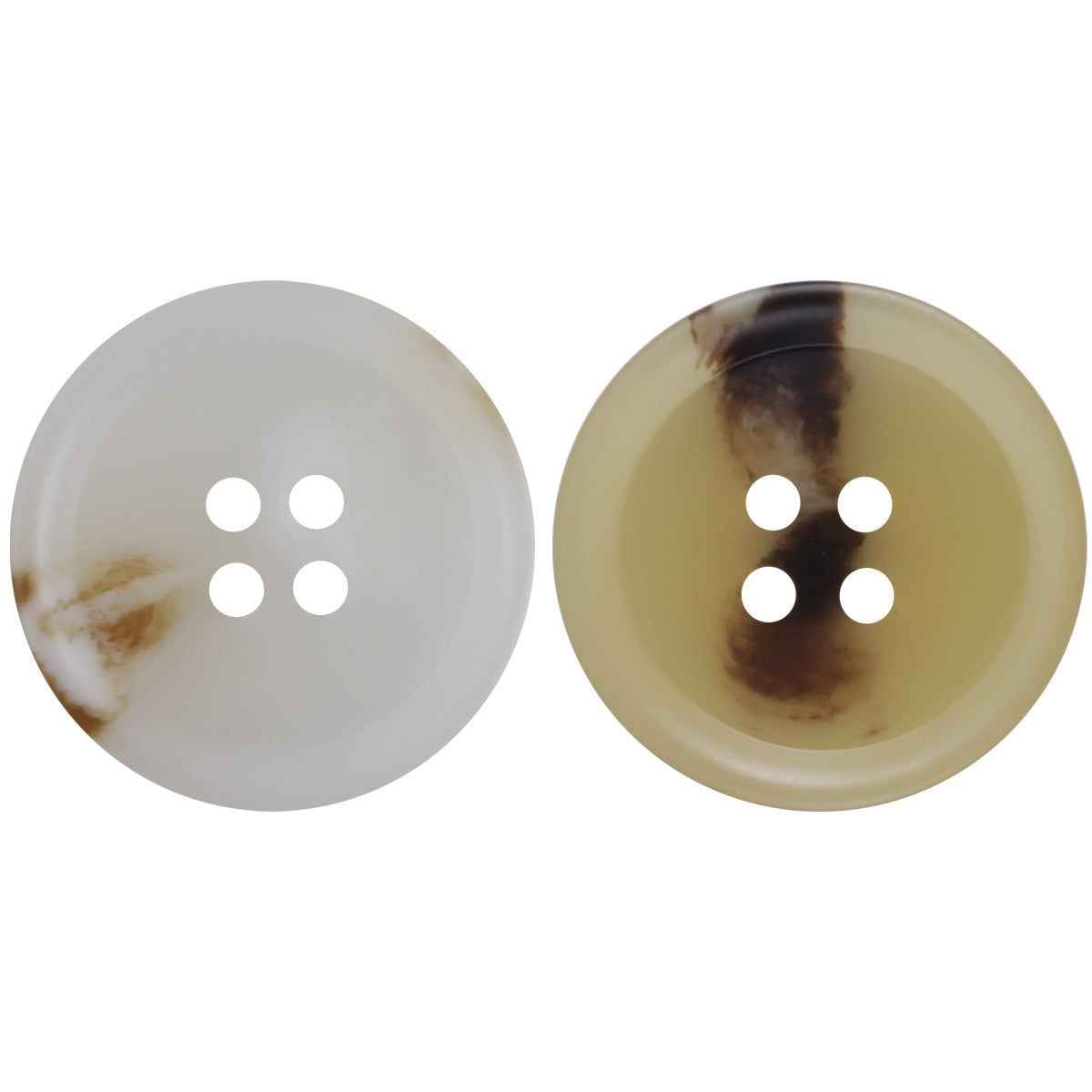15-25mm White Beige Round Resin Buttons for Casual Jackets 40 Pack - Lots of Buttons