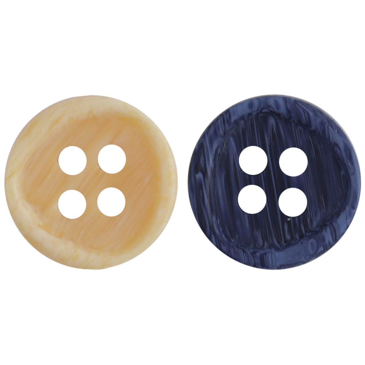 Round Wood-Like Resin Buttons for Casual Shirts Sweaters 50pcs - Lots of Buttons
