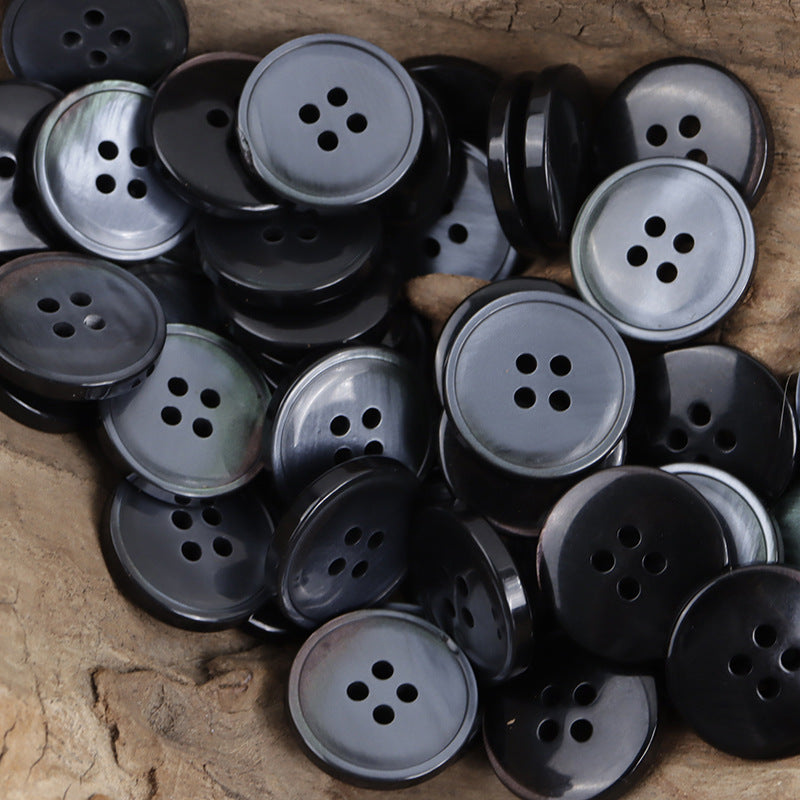 11.5mm - 30mm Round Four-Hole Misty Resin Buttons 40 Pack - Lots of Buttons